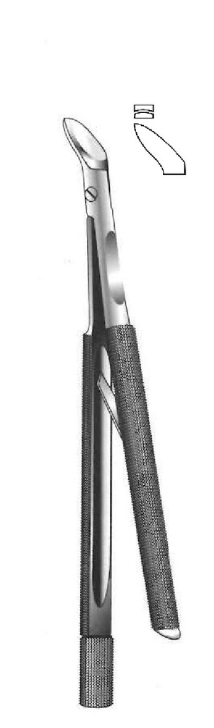 Pinza para sujetar y romper hoja de afeitar Troutman-Chris, angulado