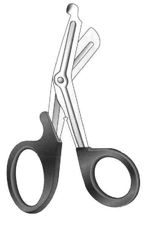 Universal bandages scissors, shiny pink - length = 18 cm / 7 "