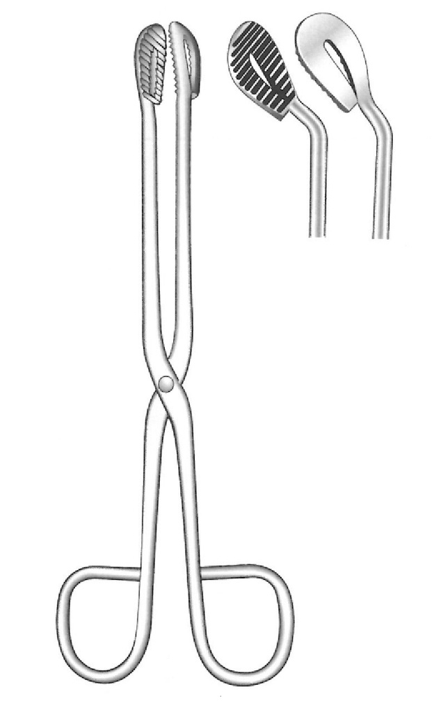 Universal sterilization clamp, straight - length = 20 cm / 8 "