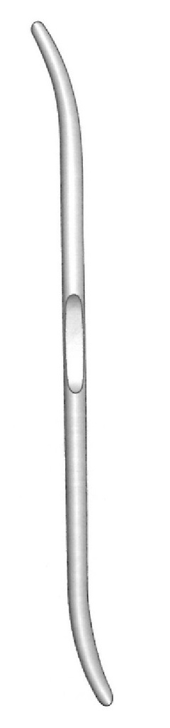 Dilatador uterino Pratt, doble punta, latón, tamaño = 25/27 francés