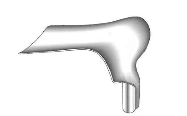 Espéculo vaginal Scherback, valva solamente - valva = 70 x 45, 70 mm