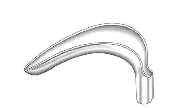 Espéculo vaginal Scherback, valva solamente - valva = 80 x 30 mm