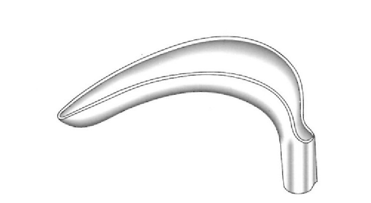 Scherback vaginal speculum, blade only - blade = 85 x 40 mm