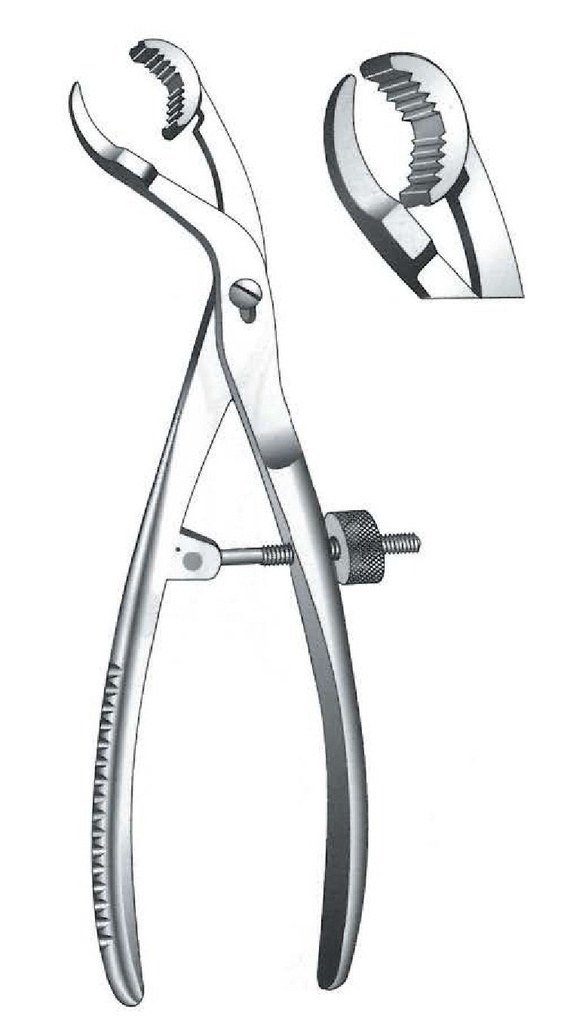 Autocentral bone clamping clamp, mobile jaws, wide = 11 mm