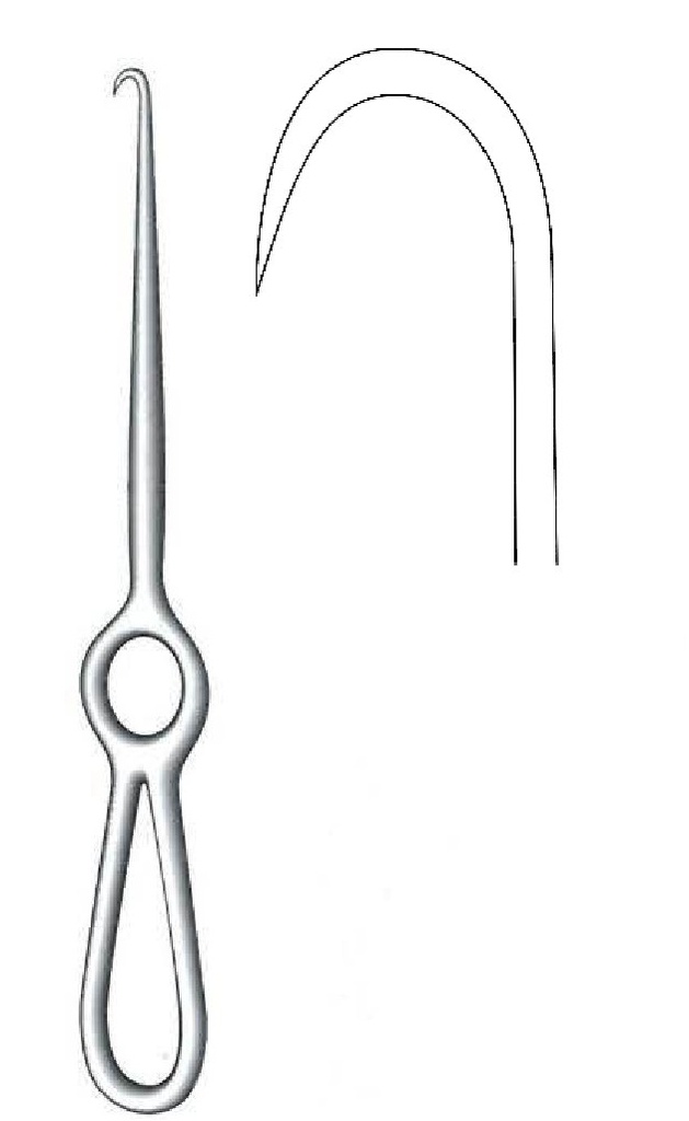 Gancho para hueso Volkmann - longitud = 25 cm / 9-3/4"