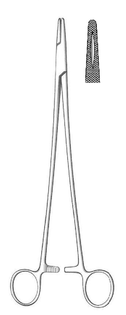 Porta agujas de Wangensteen, dentado cruzado, longitud 27 cm / 10-1/2"