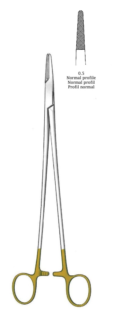 Wangensteen needles, Gold TC, length 27 cm / 10-1 / 2 "
