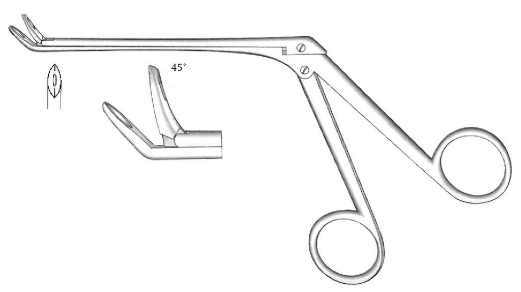 Nasal Weil-Blakesley clamp, 45 ° angle, by cutting, Figure 1