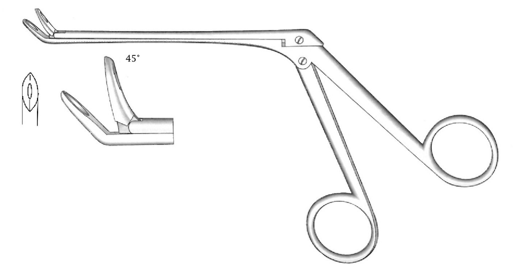 Pinza nasal Weil-Blakesley, ángulo de 45°, figura 2
