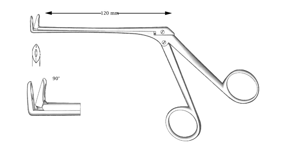 Nasal Weil-Blakesley clamp, 90 ° angle, Figure 2