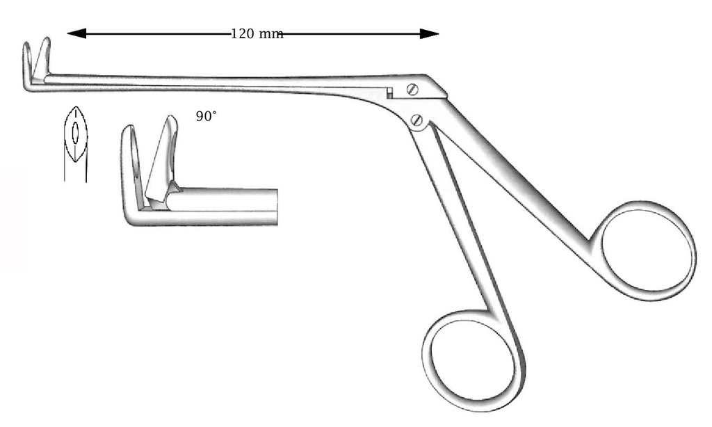 Pinza nasal Weil-Blakesley, ángulo de 90°, figura 3