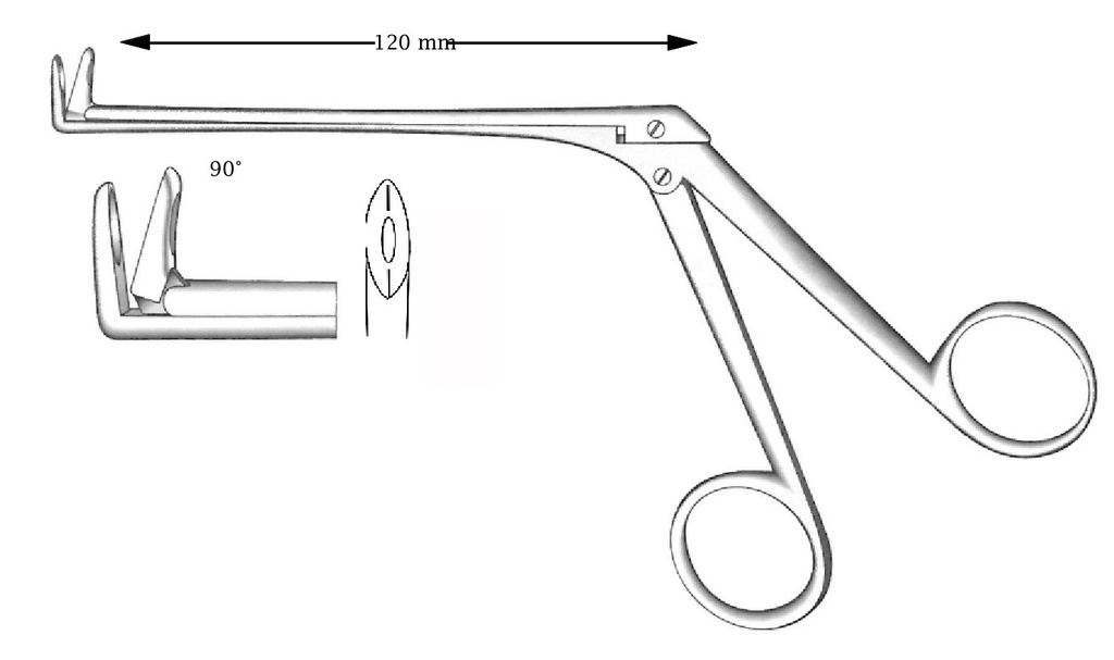 Pinza nasal Weil-Blakesley, ángulo de 90°, figura 4