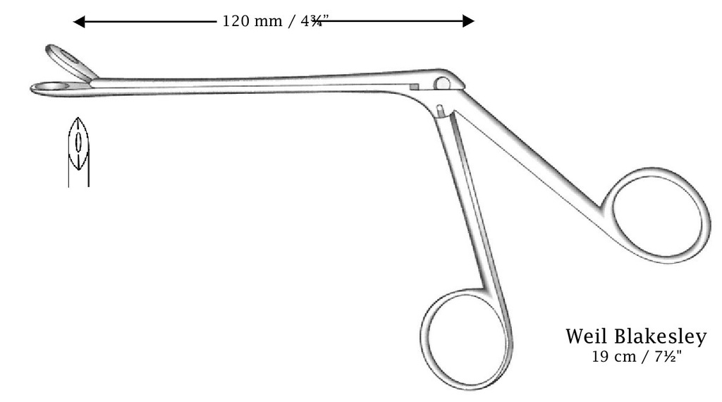 Pinza nasal Weil-Blakesley, recta, figura 1