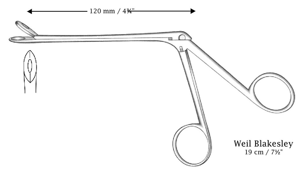Pinza nasal Weil-Blakesley, recta, figura 2