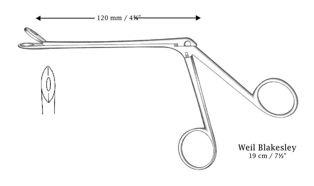 Pinza nasal Weil-Blakesley, recta, figura 4