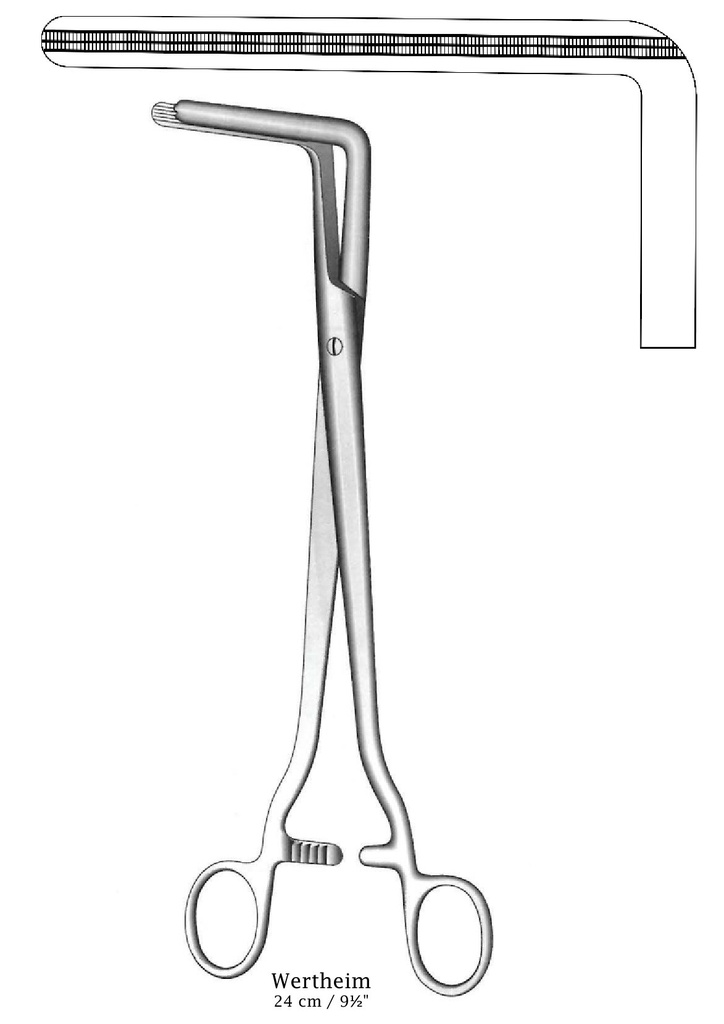 Pinza vaginal Wertheim, figura 2