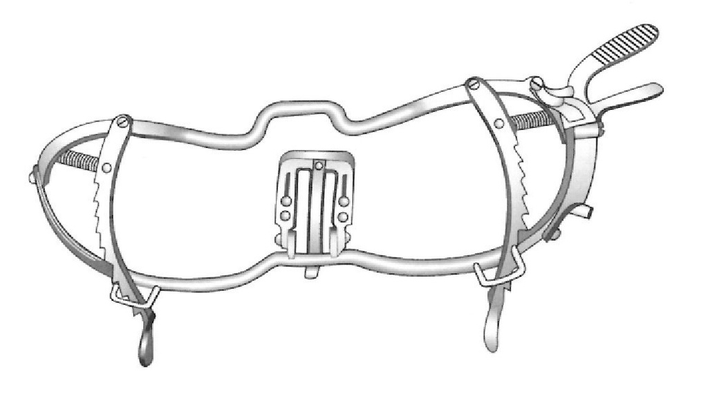 Abreboca Whitehead con depresor de lengua - longitud = 13 cm / 5&quot;