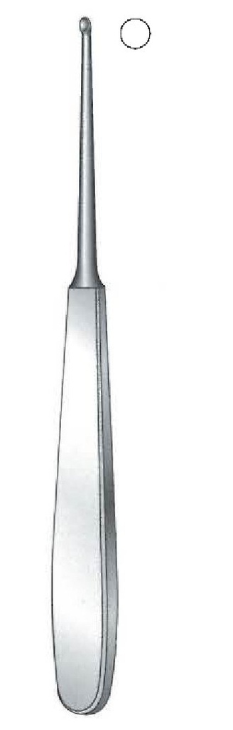 Cureta para hueso Williger, punta redonda, figura 0