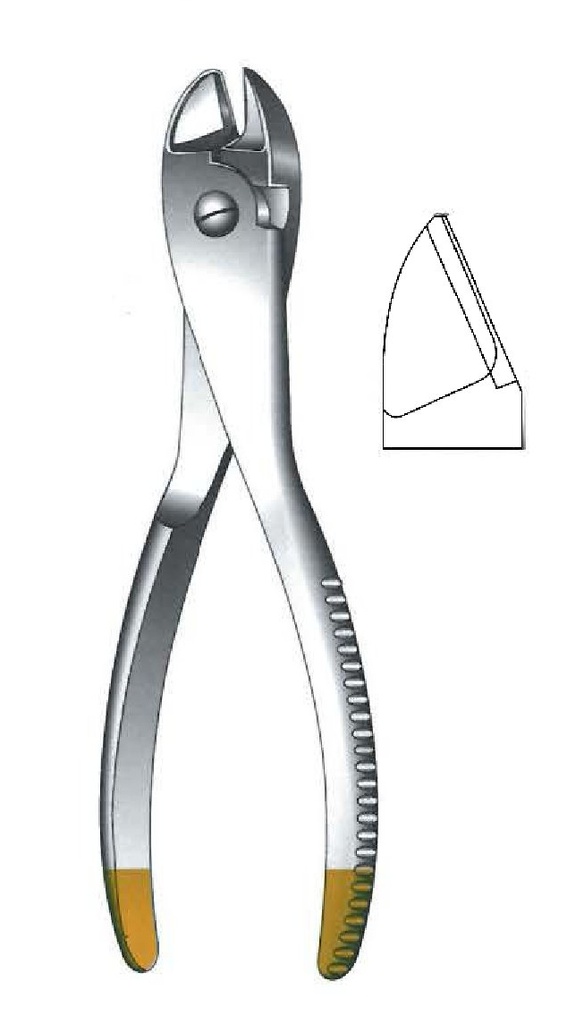 Still to cut wire without lock, Gold TC - Length = 16 cm / 6-1 / 2 "