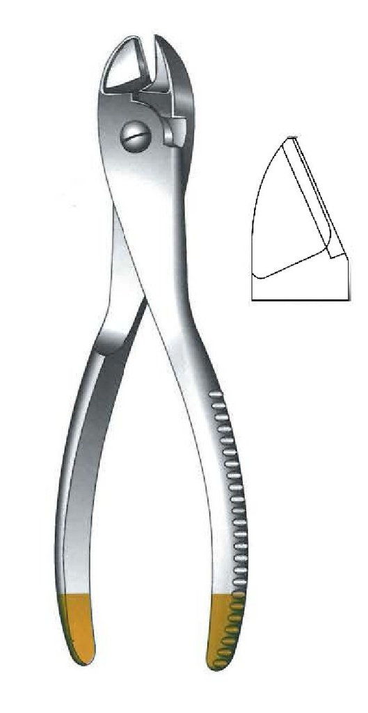Still to cut wire without lock, Gold TC - Length = 20 cm / 8 "