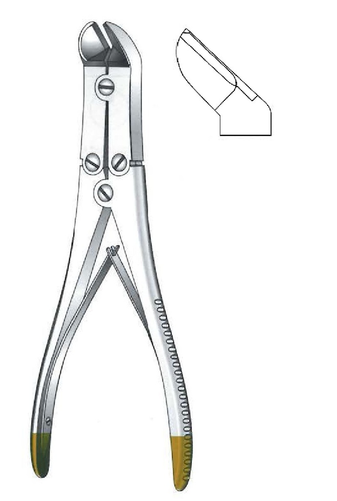 Alicate para cortar alambre para alambres blandos de hasta 2.6 mm, TC Gold - longitud = 22 cm / 8-3/4"