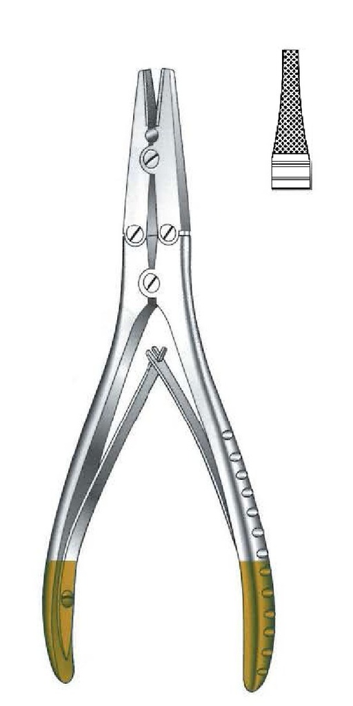 Parallel Grip Flat Nose Pliers, Figure 1, TC Gold