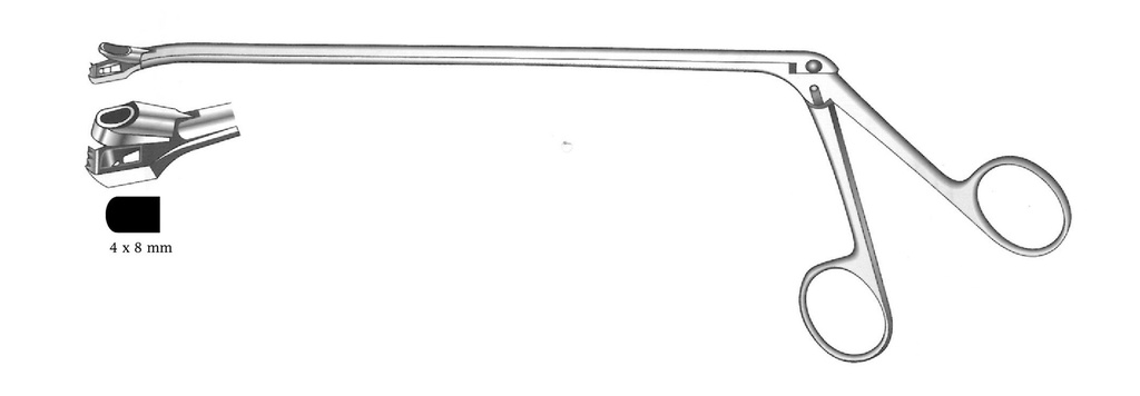 Pinza para biopsia uterina Wittner, recta