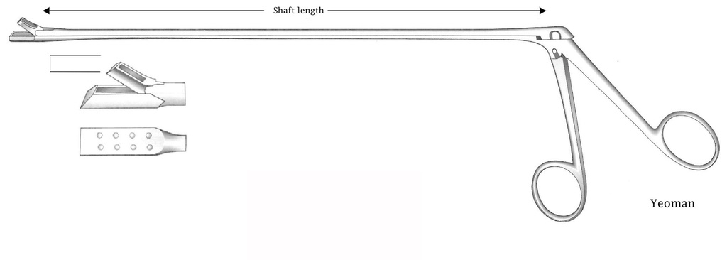 Yeoman Rectal Biopsy Forceps, square tip, figure 2 - shaft length = 35 cm / 13-3/4"