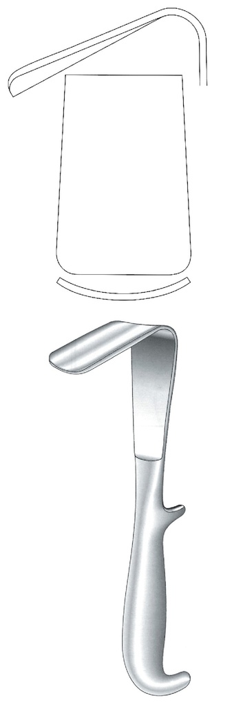 Retractor para la próstata Young - longitud = 21 cm / 8 -1/2"