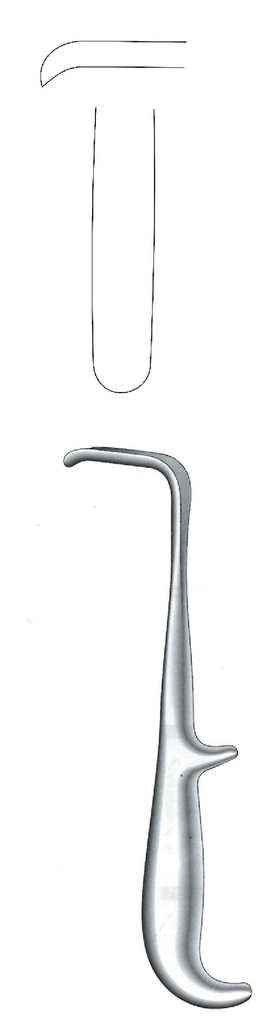 Retractor for the Young prostate - length = 21.5 cm / 8-1 / 2 "