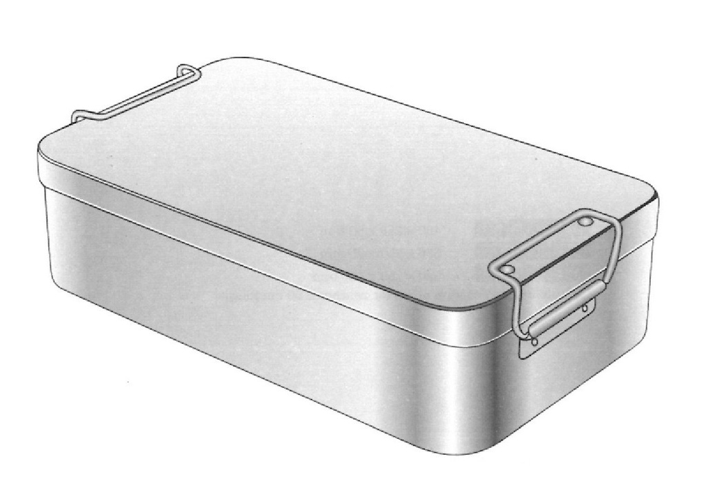 Caja de esterilización con fondo de filtro, 30 x 15 x 8 cm