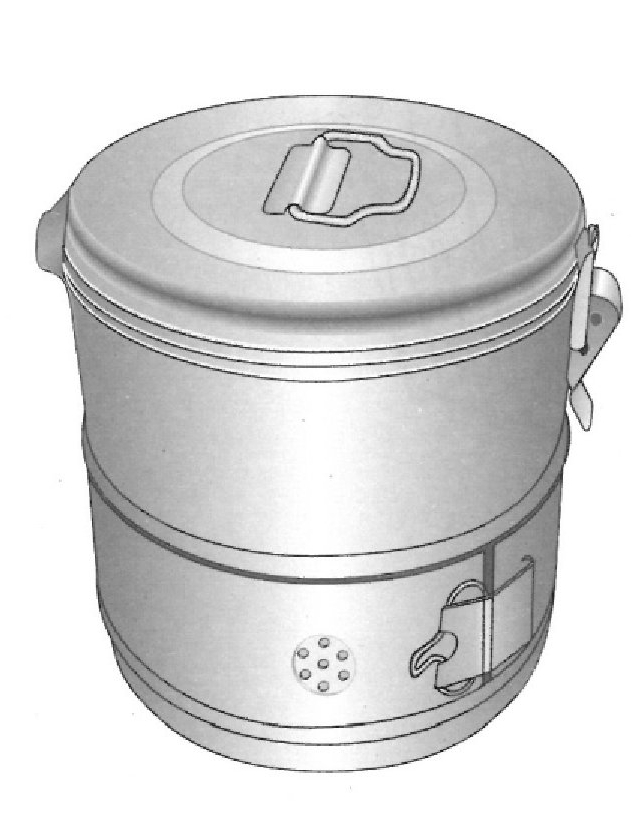 Schimmelbusch sterilization drum, Ø 190 mm, height 190 mm