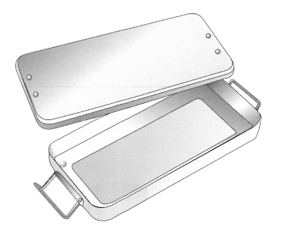 Instrument box with side block, 325 x 275 x 50 mm