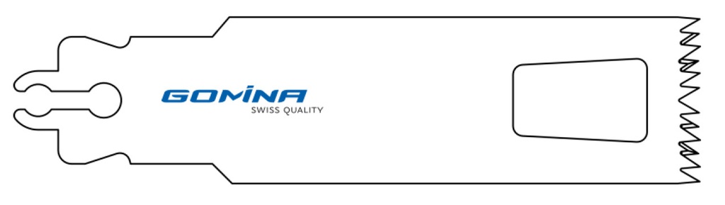 Hoja de sierra quirúrgica estéril 70mm x 25mm x 0.90mm