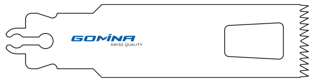 Hoja de sierra quirúrgica estéril 70mm x 25mm x 1.27mm