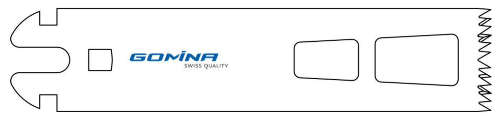 Hoja de sierra quirúrgica manejo múltiple estéril 90mm x 25mm x 1.27mm