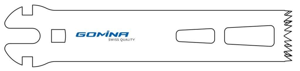 Hoja de sierra quirúrgica manejo múltiple estéril 90mm x 19mm x 1.23mm