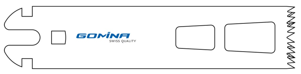 Hoja de sierra quirúrgica manejo múltiple estéril 90mm x 25mm x 1.19mm