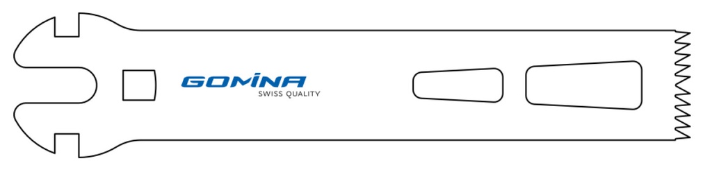 Hoja de sierra quirúrgica manejo múltiple estéril 90mm x 19mm x 0.90mm