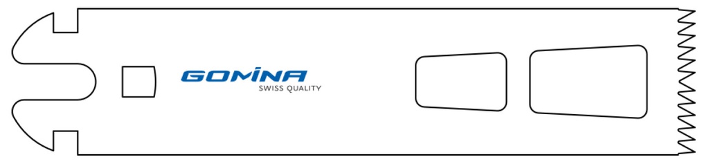 Hoja de sierra quirúrgica manejo múltiple estéril 90mm x 25mm x 1.19mm