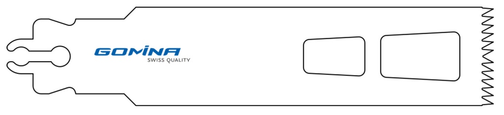 Hoja de sierra quirúrgica estéril 90mm x 25mm x 1.00mm