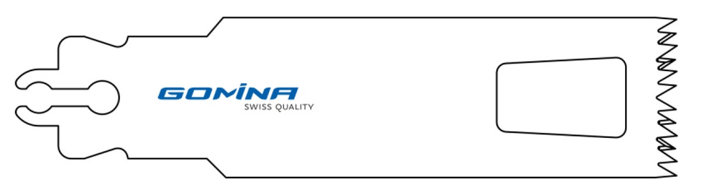 Hoja de sierra quirúrgica no estéril 70mm x 25mm x 0.90mm