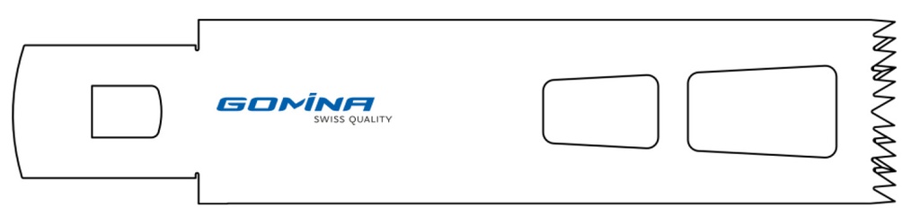 Hoja de sierra quirúrgica no estéril 90mm x 25mm x 0.90mm
