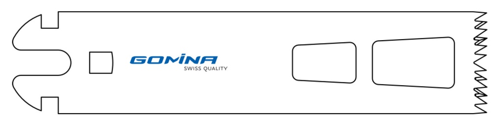 Hoja de sierra quirúrgica manejo múltiple no estéril 90mm x 25mm x 1.47mm