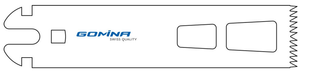 Hoja de sierra quirúrgica manejo múltiple no estéril 90mm x 25mm x 0.90mm