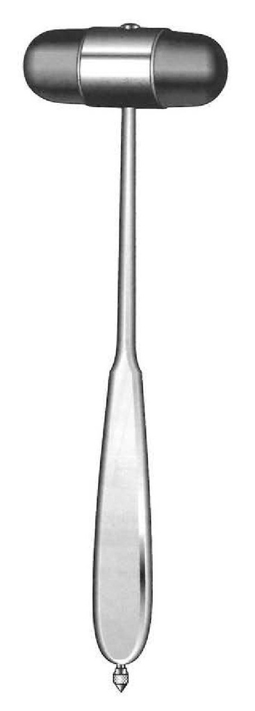 Martillo para reflejos Dejerine con aguja premium, acero inoxidable - longitud = 21 cm / 8-1/4&quot;