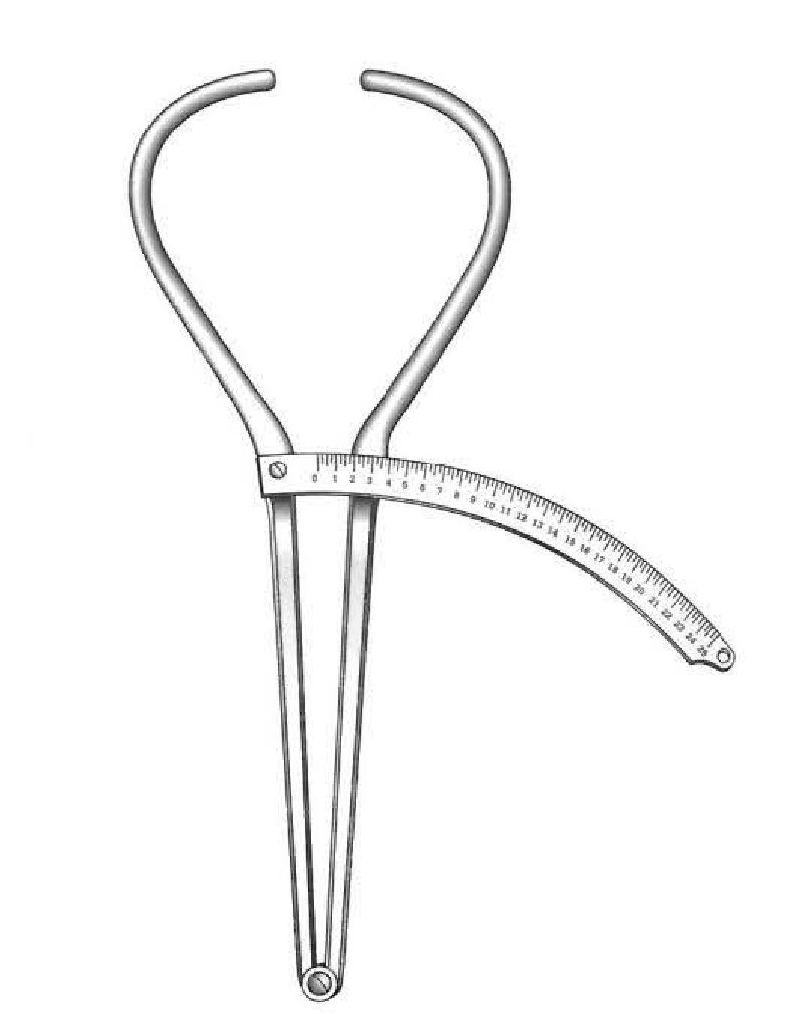 Bertillon premium cephalometer - length = 32 cm