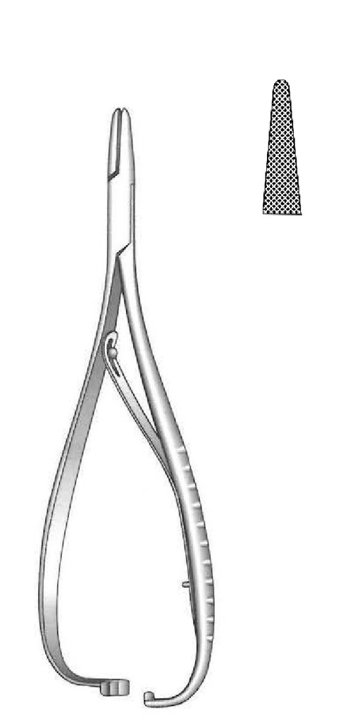Porta agujas Mathieu premium, dentado cruzado - longitud = 17 cm / 6-3/4"