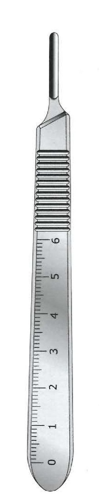 Premium bisturi handle with scale, number 3