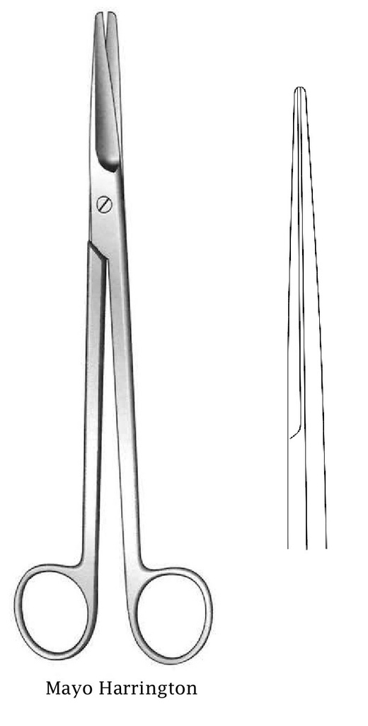 Tijera Mayo-Harrington premium, recta - longitud = 22.5 cm / 9"